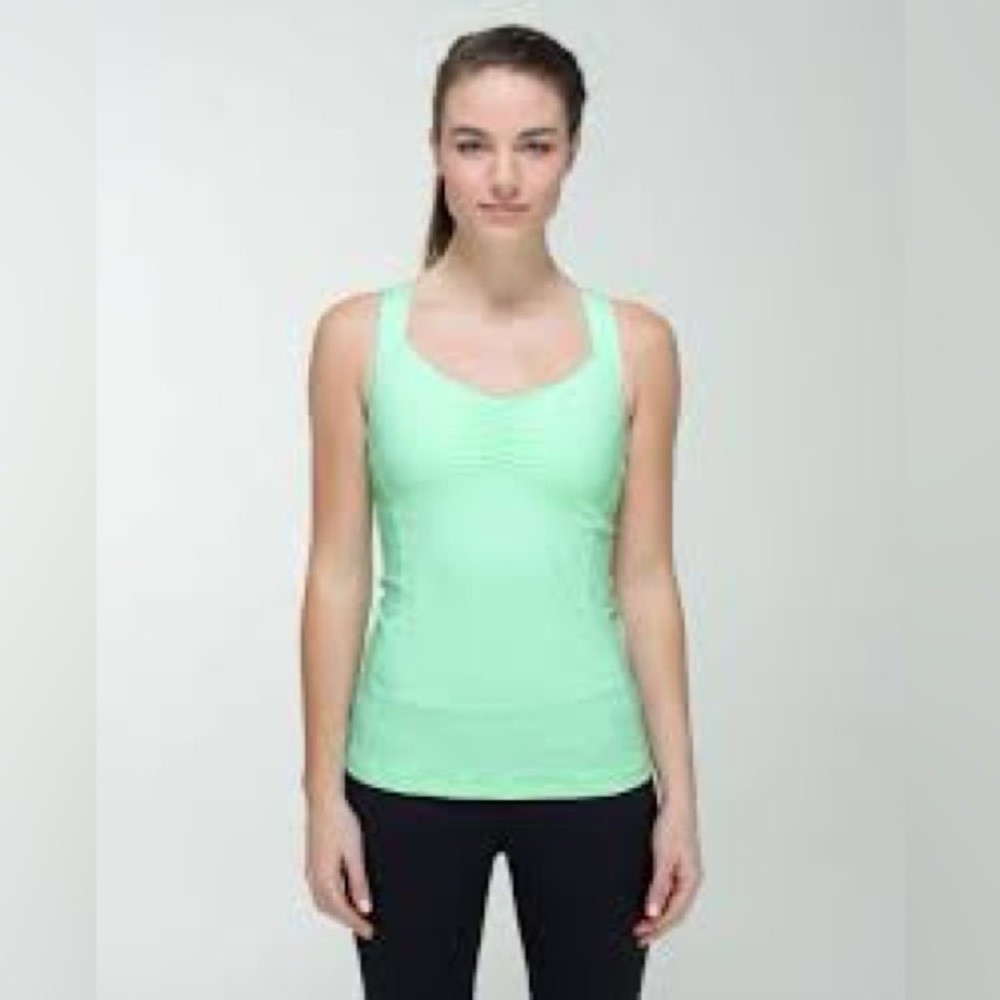 Lululemon Core Kicker Athletic Tank Fresh Teal Mini Hyper Stripe
-A